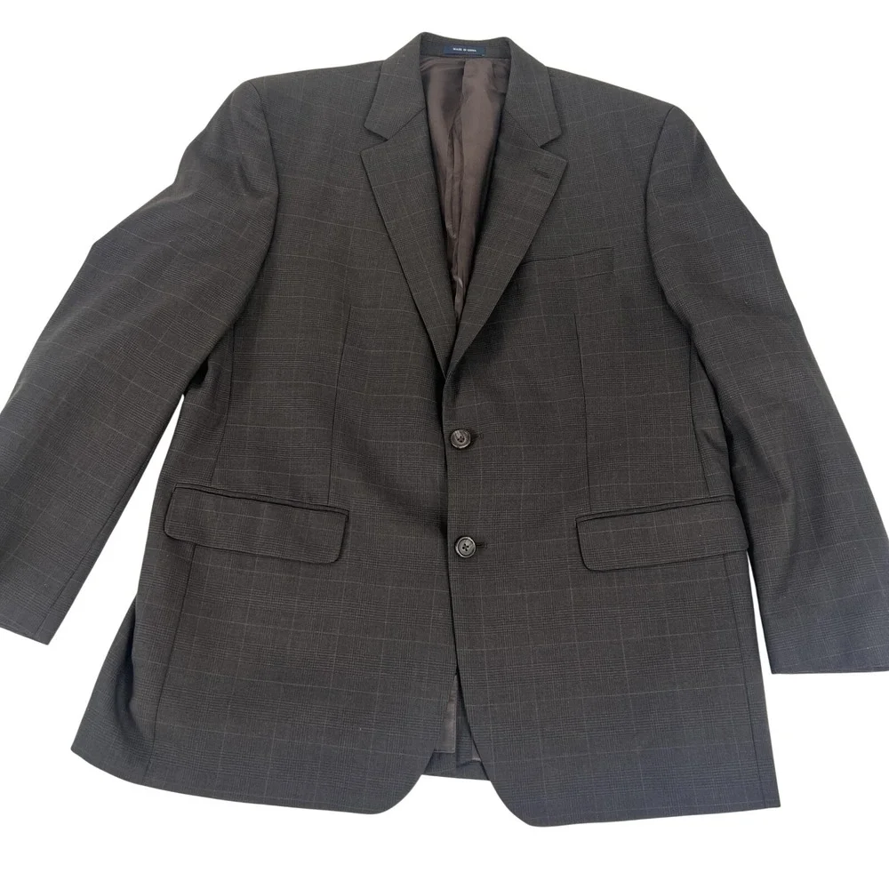 Ralph Ralph Lauren Blazer Mens 43R Brown Check Sport Coat Dillard's Plaid Jacket